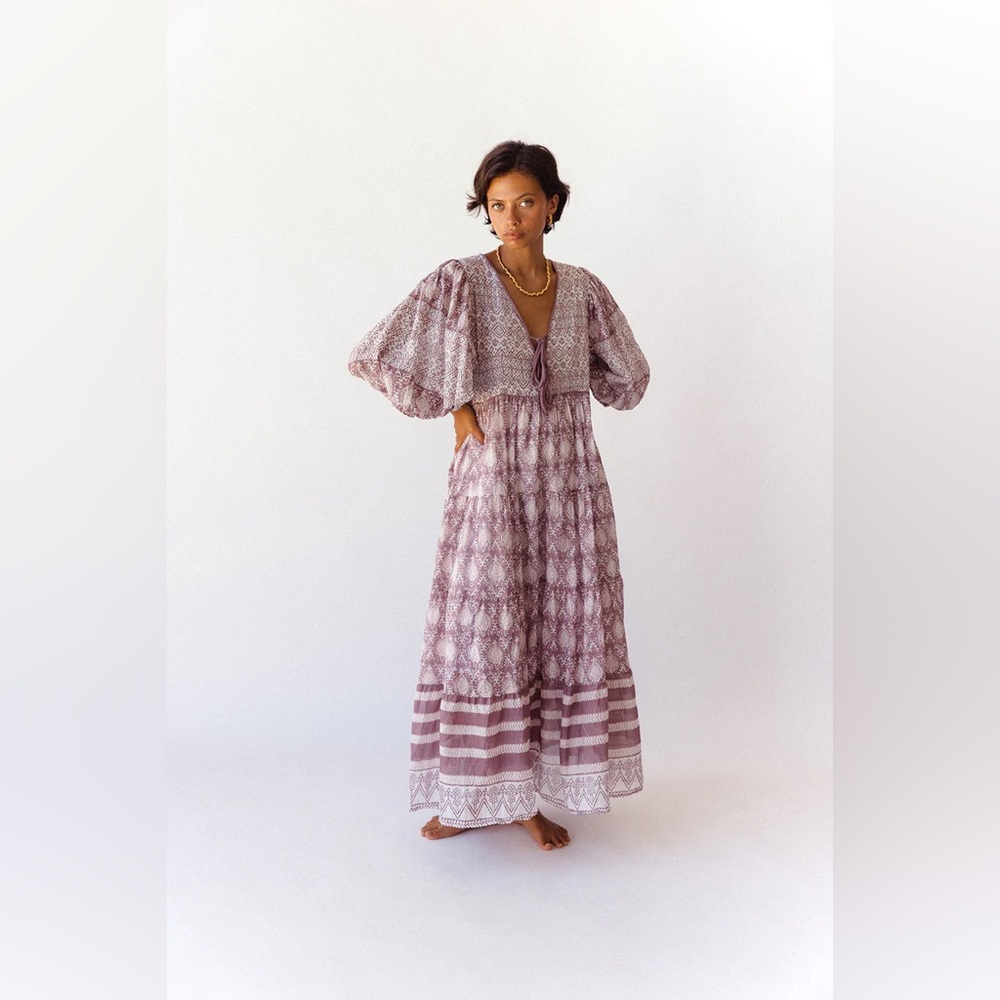 Daughters of India Jasmine Maxi Dress - Lavender